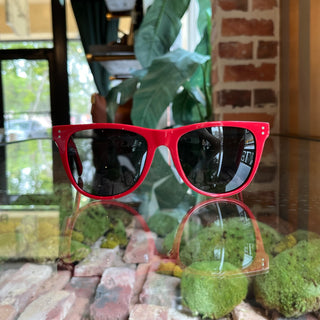 CELINE CL40088L Red Acetate Wayfarer Sunglasses