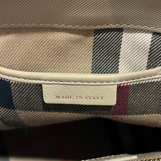 BURBERRY Medium Buckle Honey Trench Leather Tote Bag