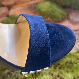 JIMMY CHOO Blue Suede Sandals SZ 39 (US 9)