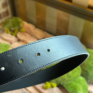 GUCCI Double G Logo Crystal-Embellished Leather Belt 90/36(8US)