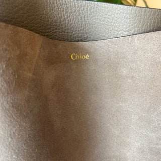 CHLOÉ Spin Large Suede Shopper Tote Bag