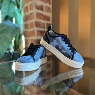 FENDI Blue Fabric Tye Dye Sneakers SZ 35 (US 5)