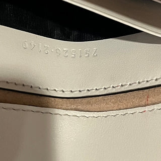 GUCCI Mini GG Marmont White Matelassé Calfskin Leather Shoulder Bag