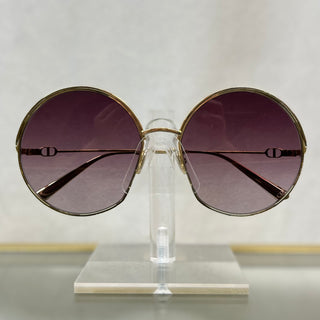 DIOR EverDior R1U Round Gold Metal Sunglasses TS3755