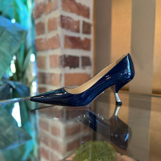 PRADA Blue Patent Leather Pointed Pumps SZ 37 (US 7)