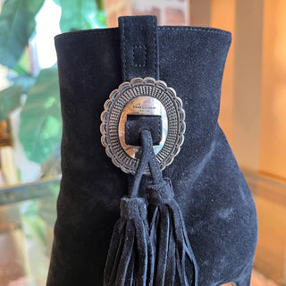 SAINT LAURENT Black Suede Ankle Boots Janis SZ 36 (US 6)