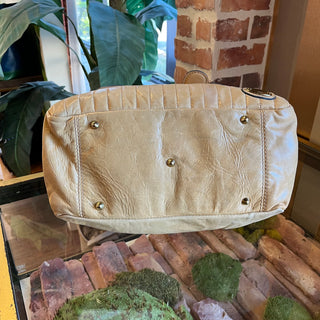 CHLOE Bay Beige Leather Quilted Tote Bag