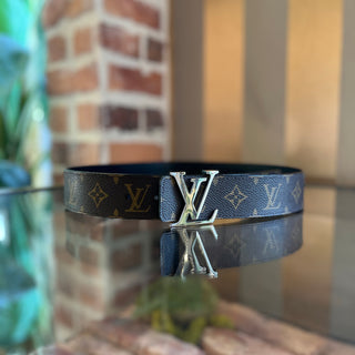 LOUIS VUITTON Reversible Monogram Noir Coated Canvas Belt SZ 85/34
