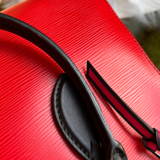 LOUIS VUITTON Tuileries Red Navy Epi Leather Tote Bag