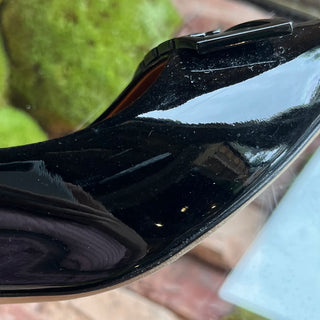 TORY BURCH T Logo Black Patent Leather Heels SZ 8.5