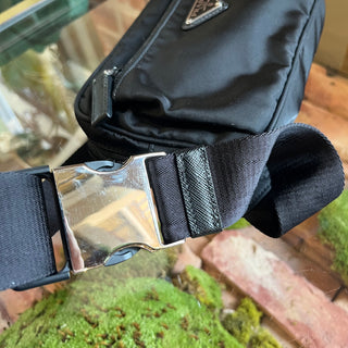 PRADA Black Nylon Belt Bag