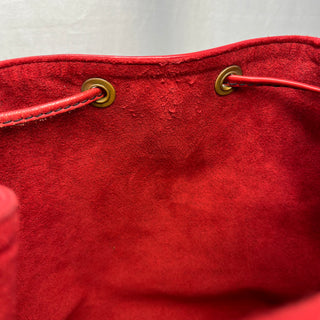 LOUIS VUITTON Petit Noe Epi Castillan Red Bucket Bag