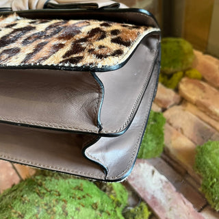 VALENTINO Leopard Pony hair Top Handle DIA321