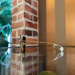 GUCCI GG0436S Gold Tone Metal Square Sunnies