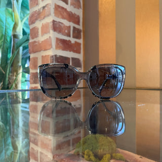 EMILIO PUCCI EP740S Gray Clear Acetate Round Sunglasses