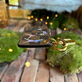 LOUIS VUITTON Limited Edition Damier Ebene Canvas Illustre Key Holder