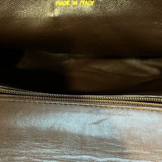 CHANEL Vintage Brown Lambskin Leather Clutch Bag