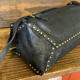 PRADA Aviator Studded Nappa Leather Top Handle Satchel Bag
