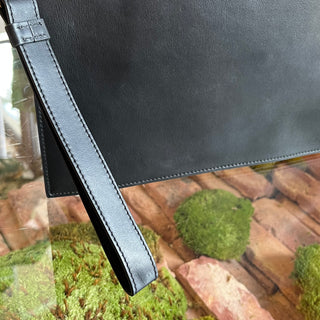 VERSACE Black Leather Medusa Clutch DIA320