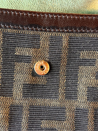 FENDI Zucca Canvas Vanity Clutch