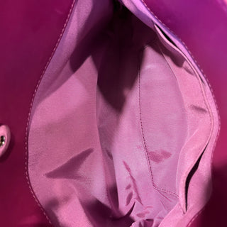 CHANEL Bowling Magenta Quilted Patent Leather Shoulder Bag