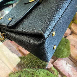 LOUIS VUITTON Georges BB Black Empreinte Leather Top Handle Bag