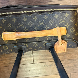 LOUIS VUITTON Pegase 60 Brown Monogram Canvas Rolling Luggage