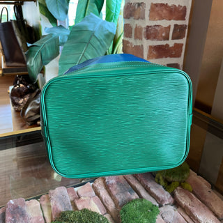 LOUIS VUITTON Noe Green Blue Epi Leather Vintage Bucket Bag