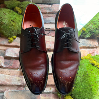 LOUIS VUITTON Mens Brown Leather Loafers SZ 10.5