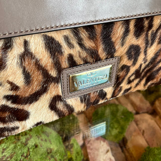 VALENTINO Leopard Pony hair Top Handle DIA321
