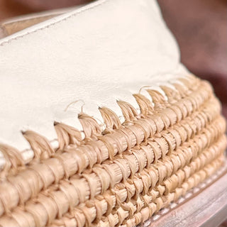 CHANEL CC Black/White Lambskin Espadrilles SZ 37 (US 7)