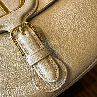 CHRISTIAN DIOR Bobby Dior Large Rope Beige Grained Calfskin Shoulder Bag