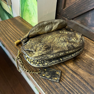 DOLCE&GABBANA Gold Leather Top Handle Bag