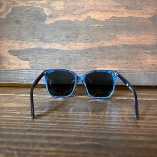GUCCI GG0082S Blue Tortoise Acetate Square Sunglasses