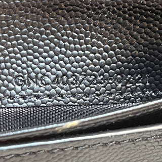 SAINT LAURENT Cassandre Matelassé Black Leather Snap Wallet