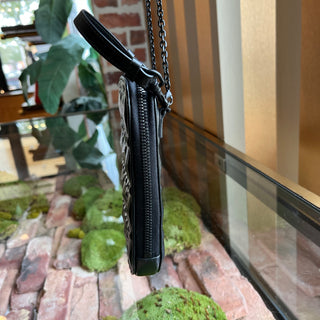 DIOR Lady Dior Call in Black Calfskin Cannage Diamond Phone Crossbody