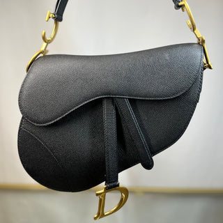 DIOR Leather Saddle Bag Black