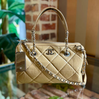 CHANEL Beige Express Bowling Bag