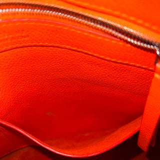 CELINE Horizontal Cabas Orange Grained Calfskin Shopping Tote Bag