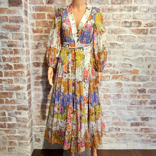 ZIMMERMANN Pattie Floral Tiered Wrap Maxi Dress SZ1(6US/M)
