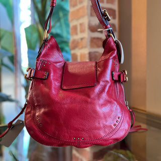 CHLOE Paddington Vermillion Leather Hobo