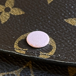 LOUIS VUITTON Monogram Emilie Pink Coated Canvas Wallet