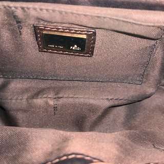 FENDI Zucca Canvas Vanity Clutch