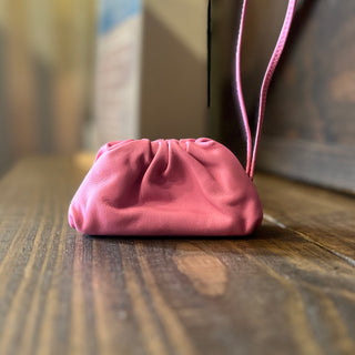 BOTTEGA VENETA Pink Calfskin Leather Coin Purse