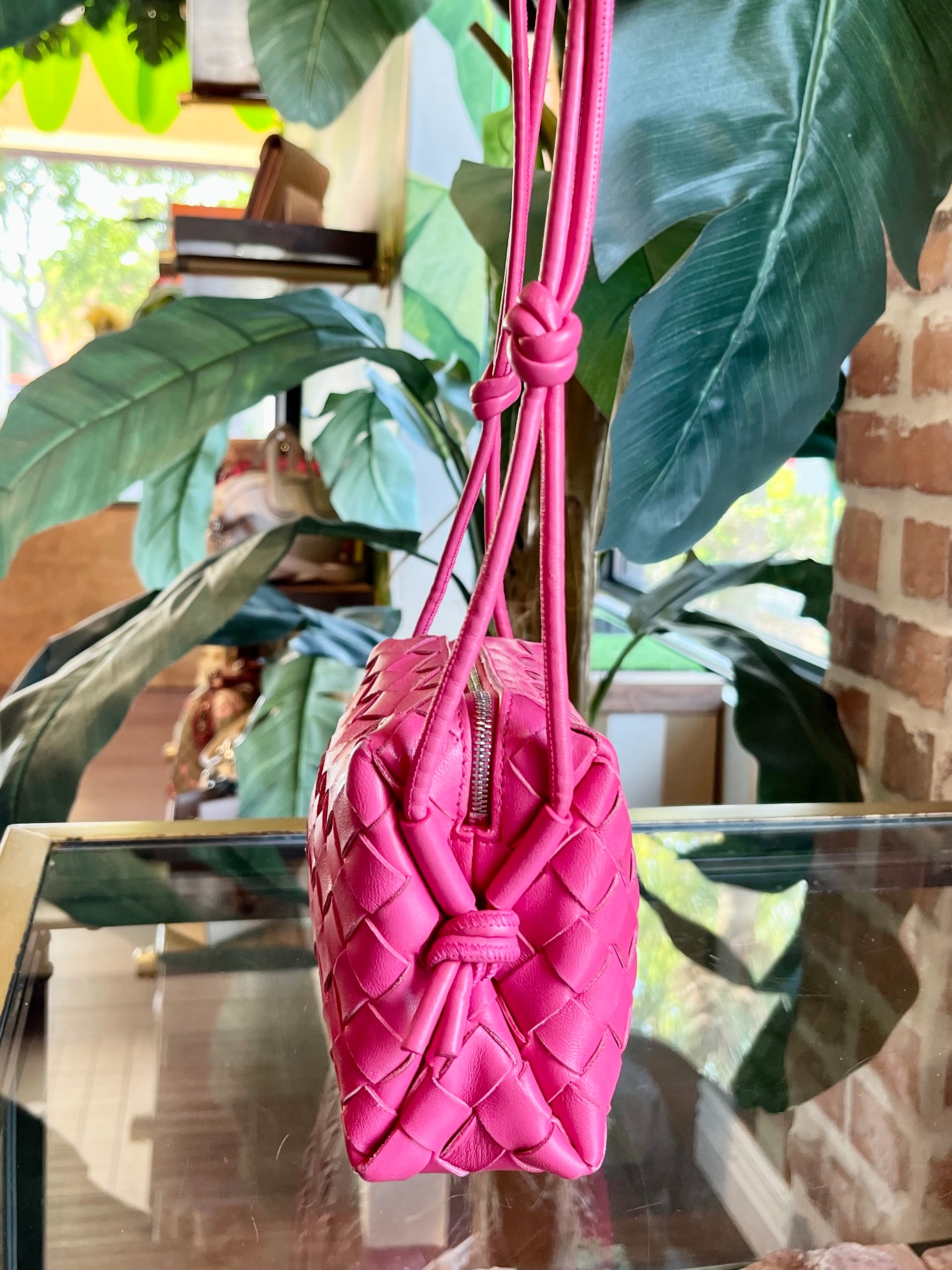 Bottega Veneta Mini Loop Camera Bag in Pink