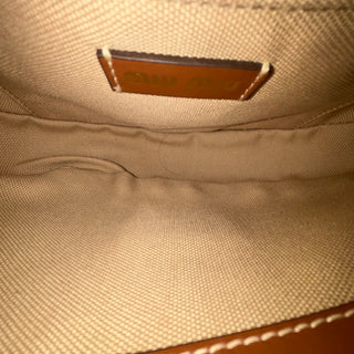 MIU MIU Raffia Half Circle Bag