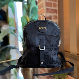 GUCCI Small Off The Grid Black GG Nylon Backpack Bag