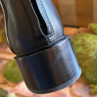 HERMES Black Leather Calfskin Harper Boots SZ 37 (US 7)