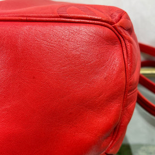 LOEWE Red Balloon Leather Bucket Bag