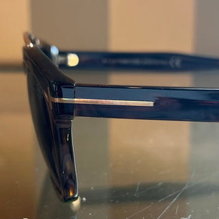 TOM FORD Holt TF576 52R Tortoise Shell Acetate Round Sunglasses